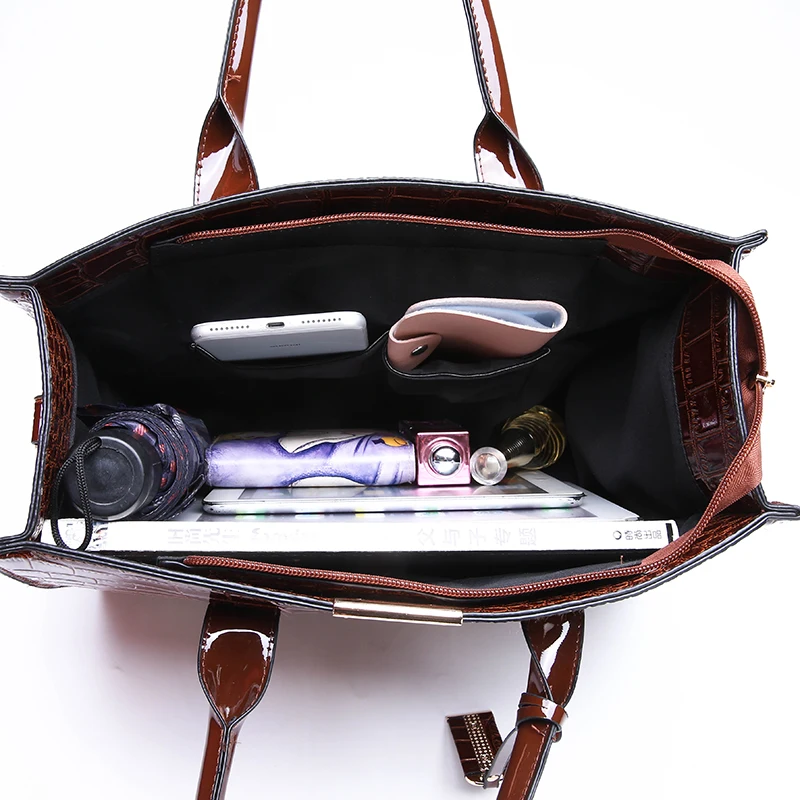 Fashion Crocodile Pattern Ladies Handbags 2018 Luxury Handbag Women Bags Designer Large Capacity Wo