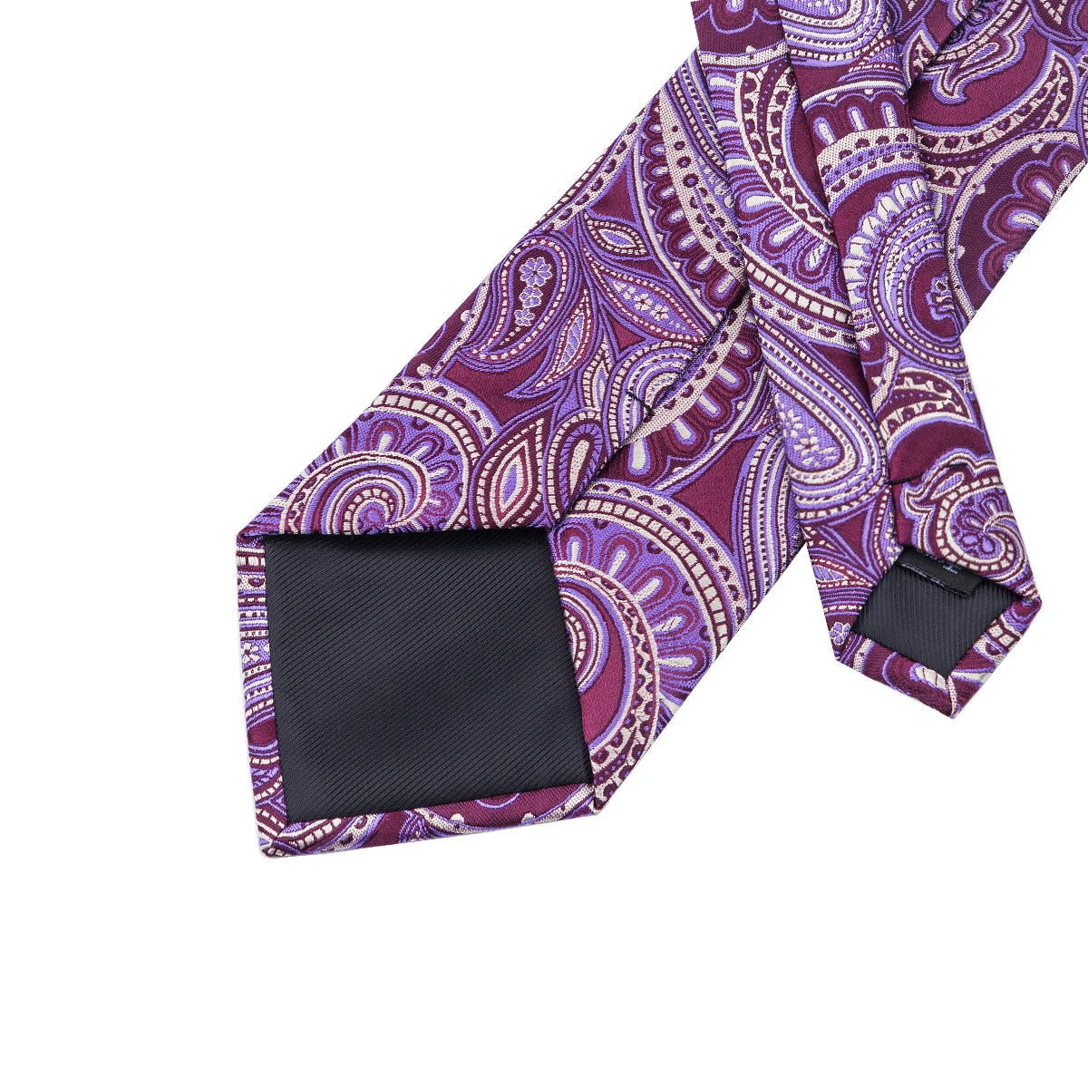 C-1493 Привет-галстук новый Дизайн Пейсли Повседневное Для мужчин s Галстуки для Для мужчин Фиолетовый Jacquare тканые Шелковый Галстук платок