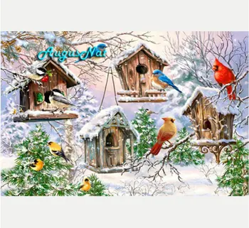 

house diamond painting kits bird house wall art crystal rhinestone paint scenery diamond dotz snowlandscape hand craft gifts