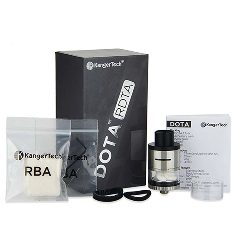  100% Original Kanger DOTA RDTA Tank 4ml Dual Coil Design Adjustable Airflow Atomizer Velocity Style