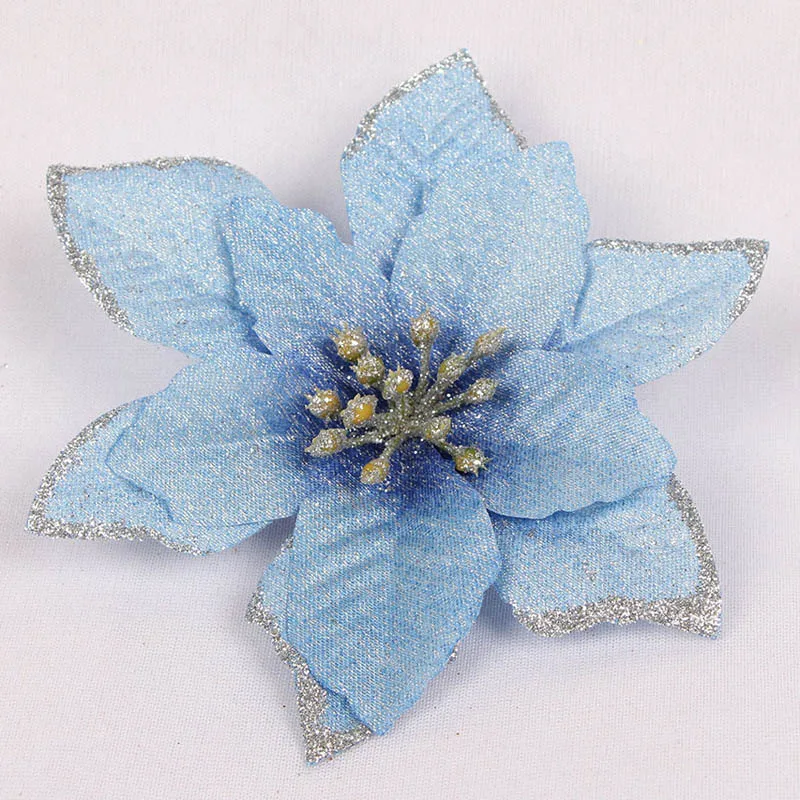 6 Pcs Glitter Artificial Christmas Flowers Christmas Decoration Home Decor New Year Party Supplies Xmas Tree Ornaments 6 Pcs Glitter Artificial Christmas Flowers Christmas Decoration Home Decor New Year Party Supplies Xmas Tree Ornaments