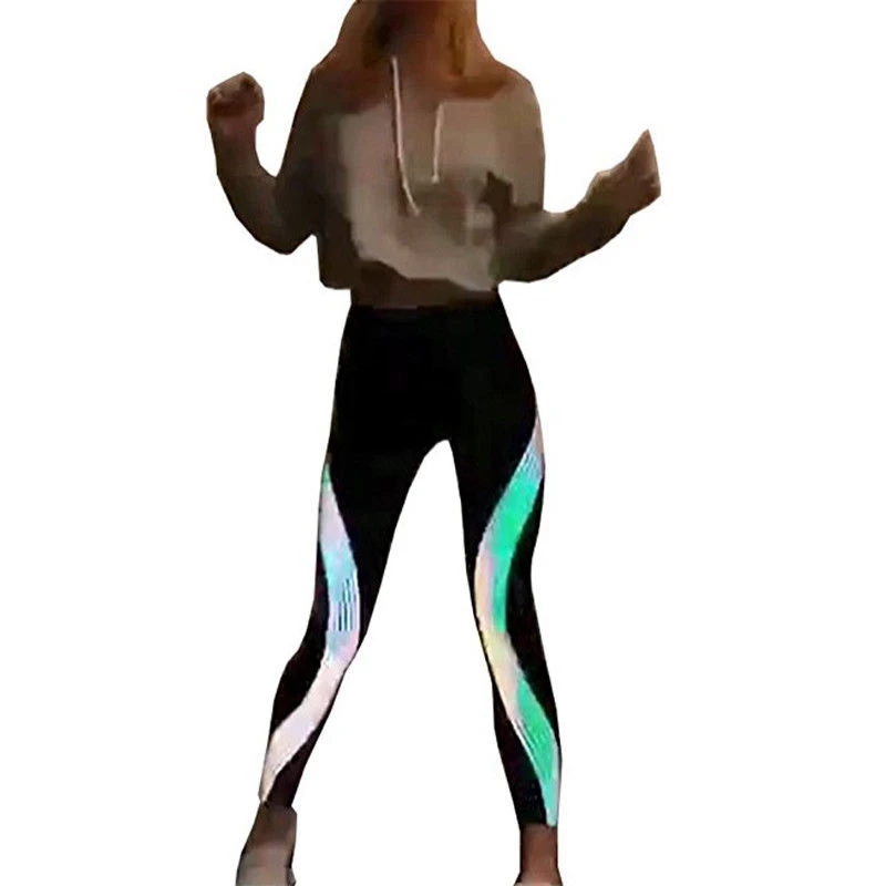 Women's Fitness Leggings Stretch Glow in Dark Pants Trousers Women's Fitness Leggings Stretch Glow in Dark Pants Trousers