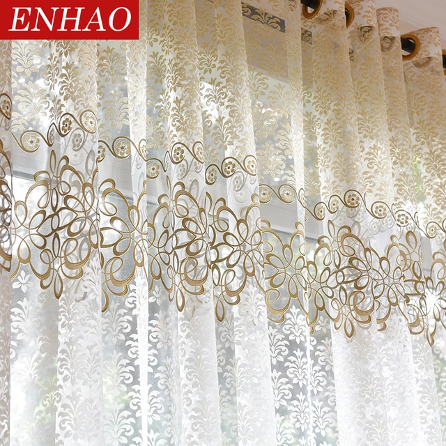 Floral Modern Sheer Tulle Curtains 1