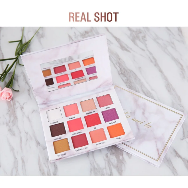 Eye Shadow Palette Fashion Make Up Tools Eyeshadow Tray Matte 12 Color Marble Eye Shadow Palette Waterproof Eye Makeup