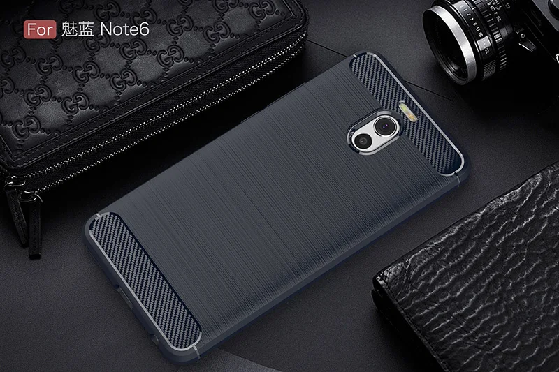 carbon fiber silicone case meizu M6 Note (11)