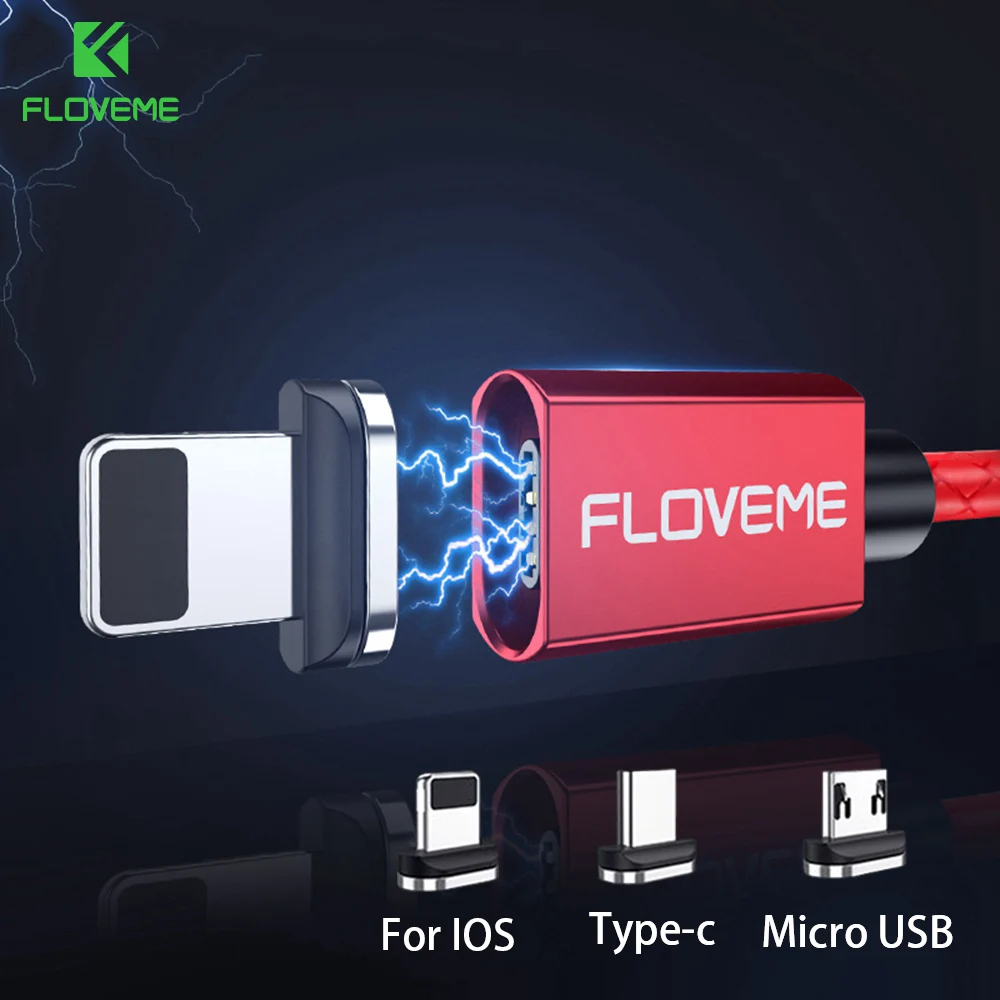 

FLOVEME 3A Magnetic USB Cable Fast Charging Micro USB Type C Cable For iPhone X XS Max XR 10 Data Sync Magnet Charger Cable Cobo