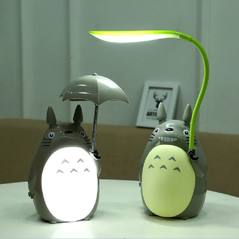  Kawaii Cartoon Totoro Lamp 3 Choice Rechargeable Table Lamp Led Night Light Reading for Kids Gift H - 32866159982