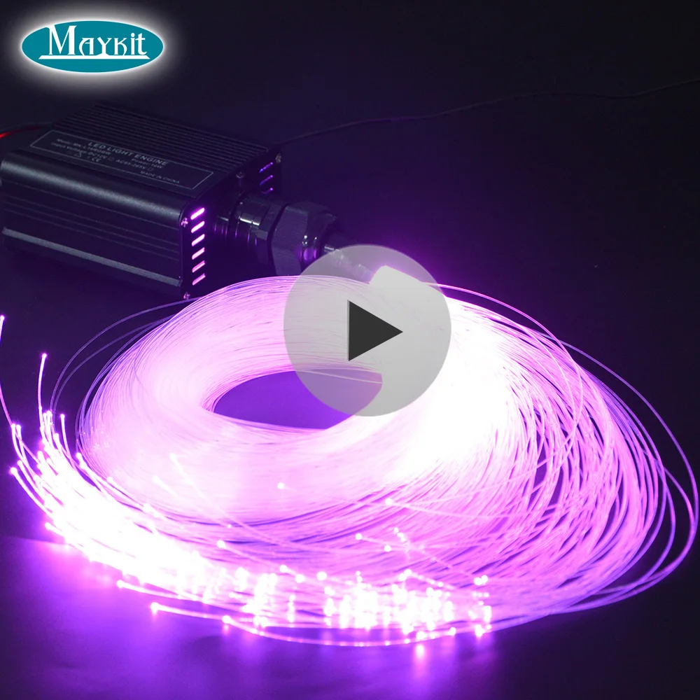 4538 30 De Réductionmaykit Bricolage Rvb Détoile De Fiber Optique De Plafond Kit 075mm 200 Pièces Fibers 16 W Source Lumineuse 28 Touches
