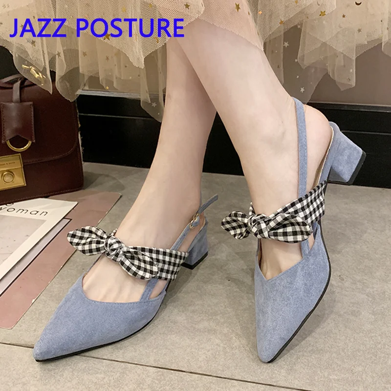 

The new lady sandals with shoes pointed sandals recreational bow in black and white plaid dress shallow mouth sandals z021