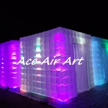 4 шт. 2,4 м led куб портативный Свадебная вечеринка используется Палатка Надувные стенки фото-павильона, led освещение фото фон со скидкой