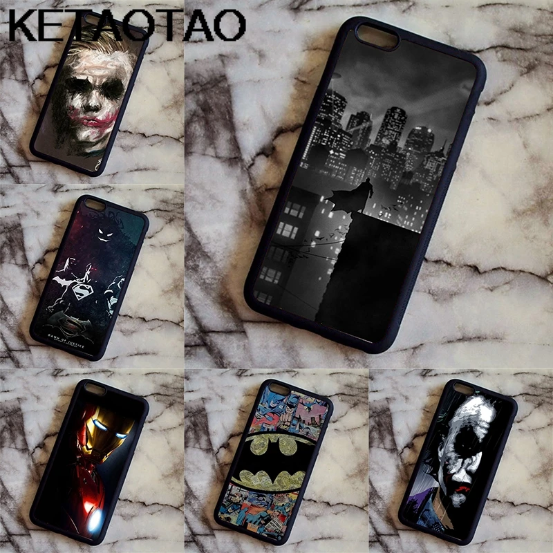 KETAOTAO Бэтмен супергерой Темный рыцарь город телефонные чехлы для iPhone 4S 5C 5S 6S 7 8 X Plus