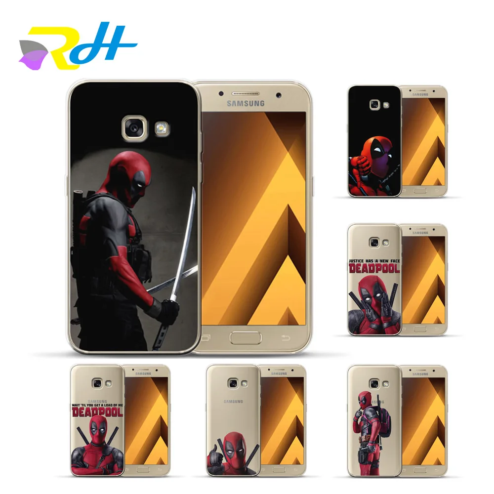 

Soft TPU Cover for Samsung Galaxy A7 2018 Coque Etui Deadpool 2 for Samsung A10 20 30 40 50 70 A6 A8 Plus 2018 Case