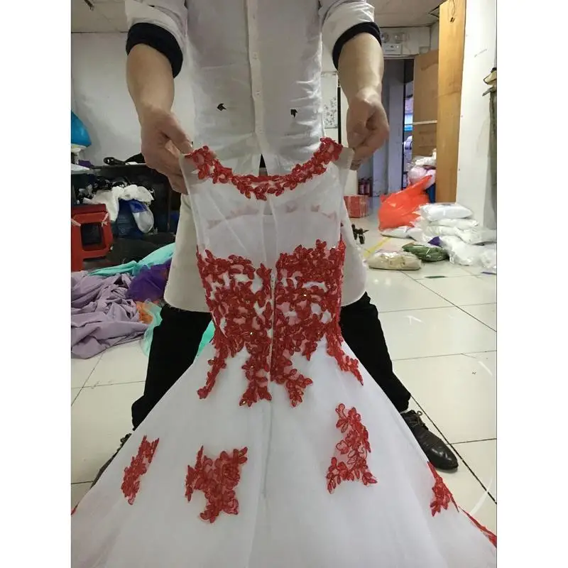Бальное платье; платье с цветочным узором для девочек; цвет белый, красный, рубиновый; с аппликацией; без рукавов; праздничное платье на заказ