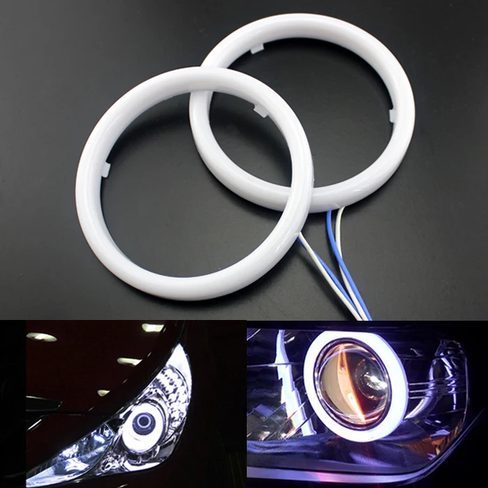 

2016 New, 2X 60 70 80 90 100 110 Auto Headlight Rings Light Guide Angel Eye Car Fog light Angel Eyes Motorcycle