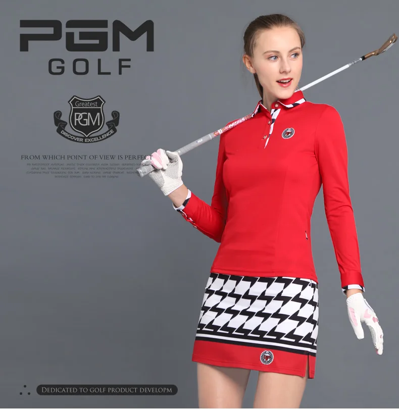 Hot!2018 PGM Golf Clothes Female Summer Soft Slim High Elastic sport Suit Long sleeved blouse 