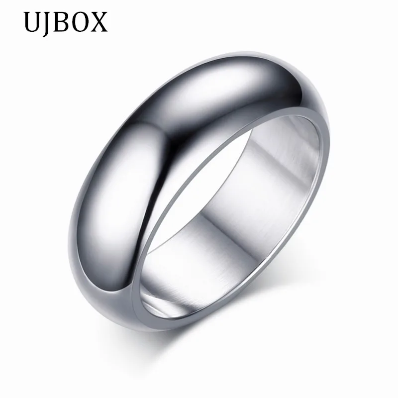ujbox simple wedding engagement ring for men stainless steel high polished men jewelry cheap ring us - Cheap Wedding Rings For Men ujbox simple wedding engagement ring for men stainless steel high polished men jewelry cheap ring us - Cheap Wedding Rings For Men