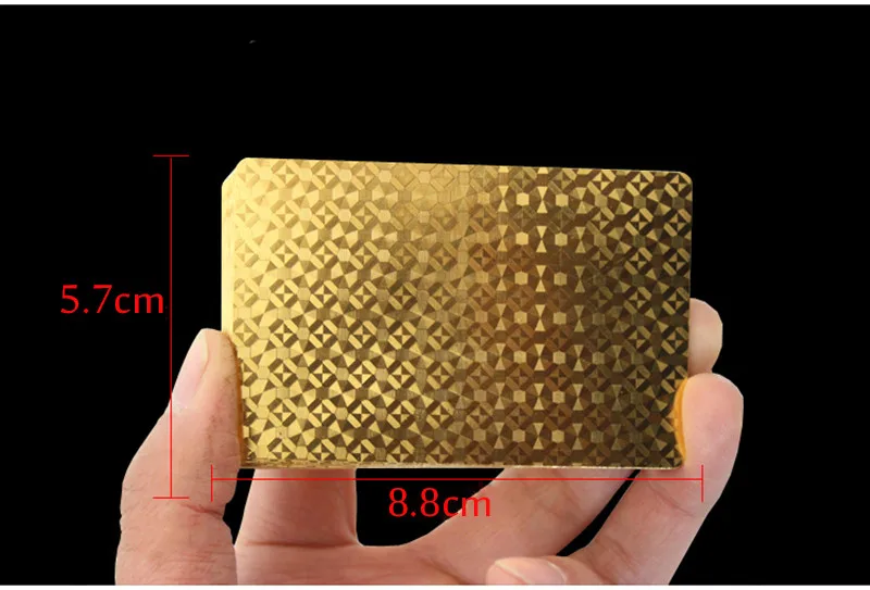 Золотая колода игральных карт, Золотая фольга, покерный набор, Волшебная карта, 24 K, Золотая пластиковая фольга, покер, прочные водостойкие карты, Волшебная 81150