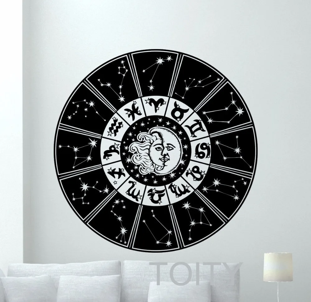 Buy Zodiac Signs Wall Decal Sun Moon Sky Stars Vinyl
