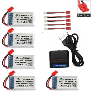 

For SYMA X5 X5S X5C X5SC X5SH X5SW X5UW X5UC M18 H5P H11D H11C T64 T04 T05 F28 F29 T56 T57 1400mAh 3.7v lipo Battery charger set