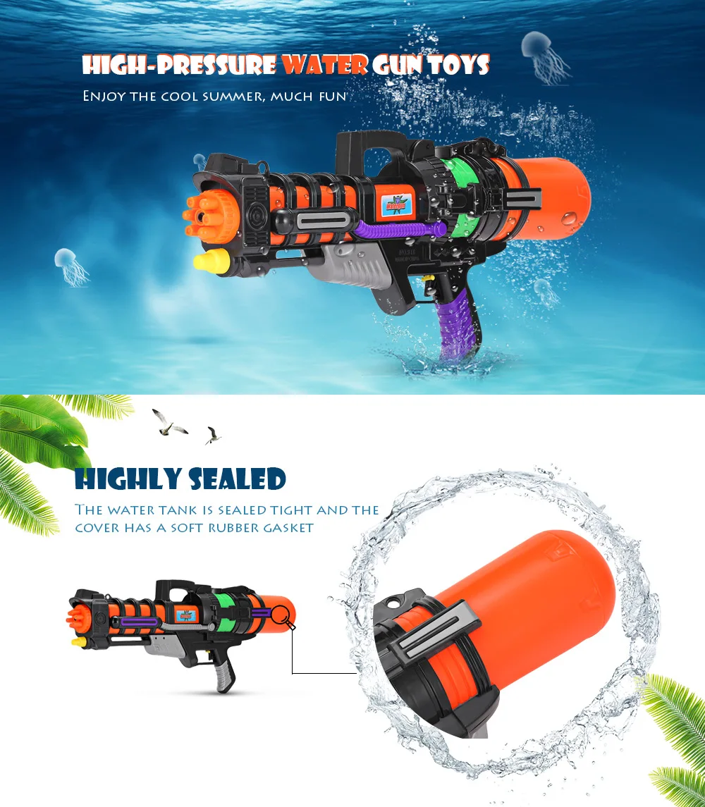 Водяной пистолет, игрушка 918, детский водяной пистолет высокого давления, супер большая емкость, водяной пистолет, дальний пульверизатор, Детские водяные игрушки