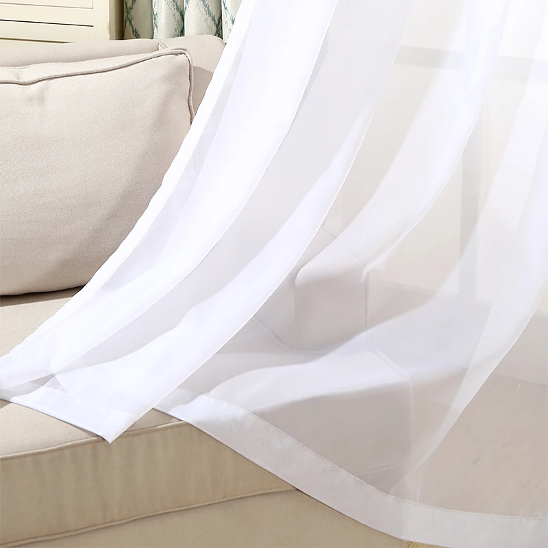Cheap Curtains Solid White Tulle Modern Curtains for Living Room Translucidus Window Sheer for the Bedroom Made