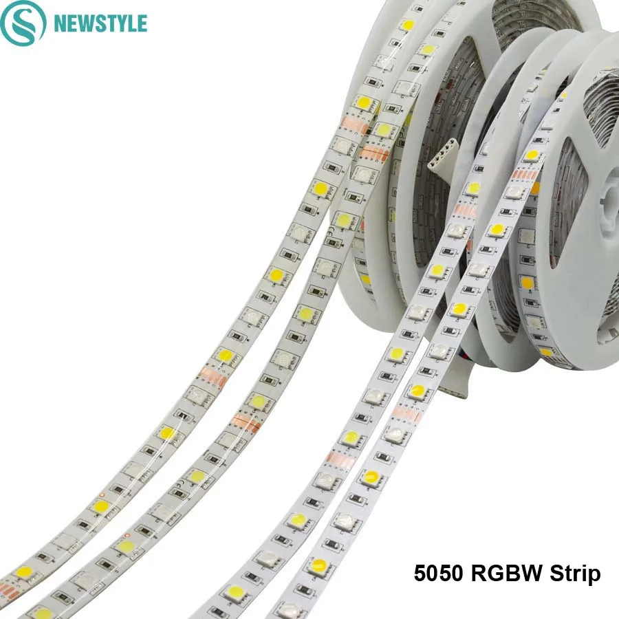 DC12V 5050 Светодиодные ленты Водонепроницаемый RGBW гибкий свет 60LED/M IP20/IP65 RGB + белый/+
