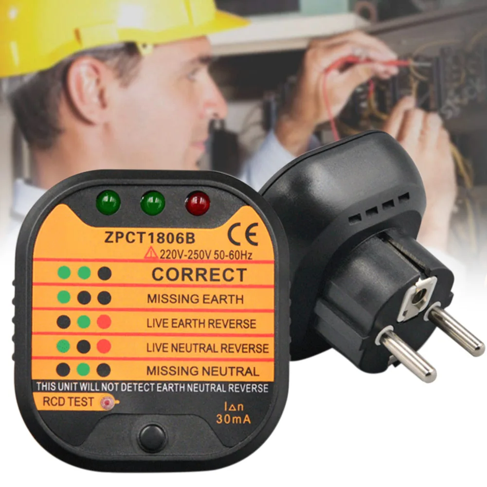 

Outlet Tester Socket Automatic Electric Circuit Detector Wire Finder Tool WWO66