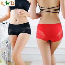 KWD бесшовные кружевные женские трусики-сетка из пряжи, тонкое летнее нижнее белье, сексуальное женское белье, прозрачные трусики, сексуальные трусы с четырьмя углами
