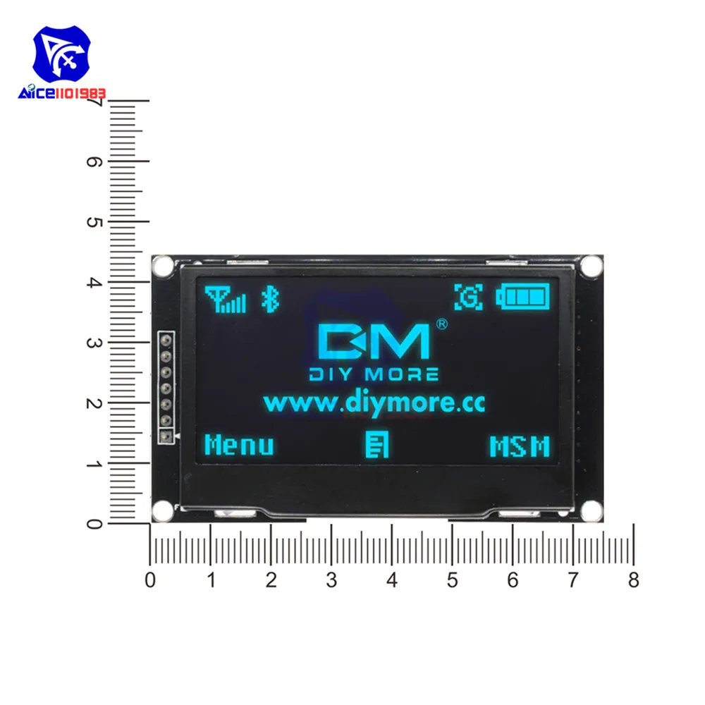 2,42 дюймов 128X64 OLED ЖК-дисплей Дисплей модуль SSD1309 12864 7-контактный SPI/IIC I2C серийный Интерфейс для Arduino UNO R3 C51