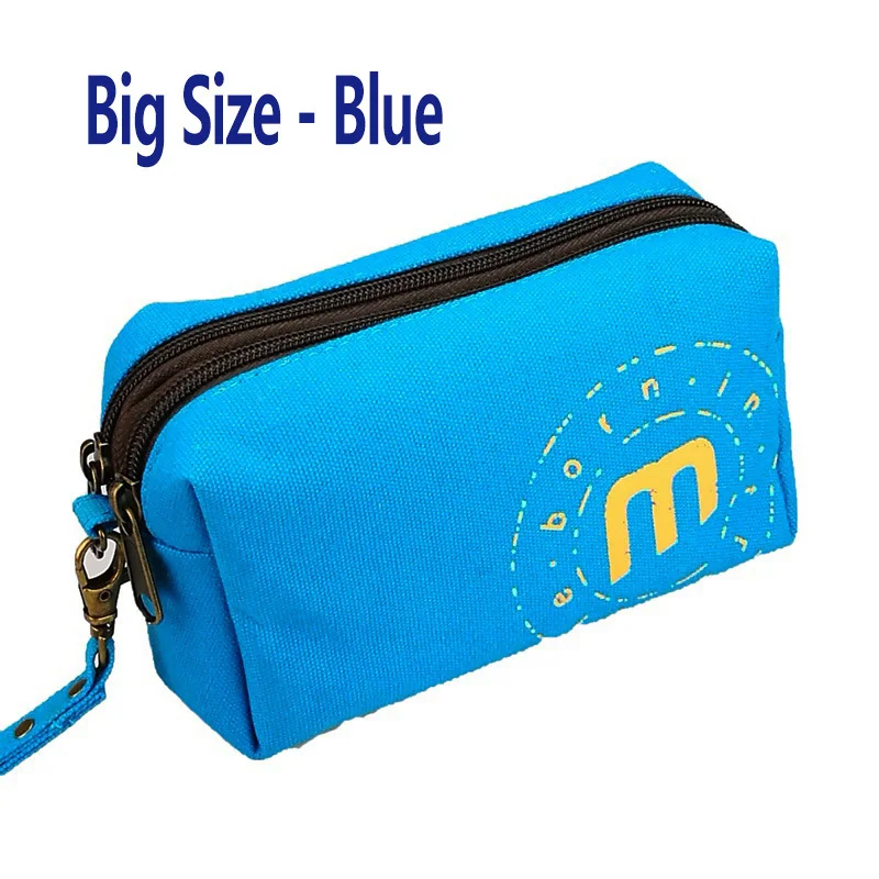 Sale Canvas Organizer Storage Bag for Men Women Small Handy Coin Pouch Male Female Wallet Lady Purse Mobile Phone iPhone Holder - Цвет: Big Size Blue