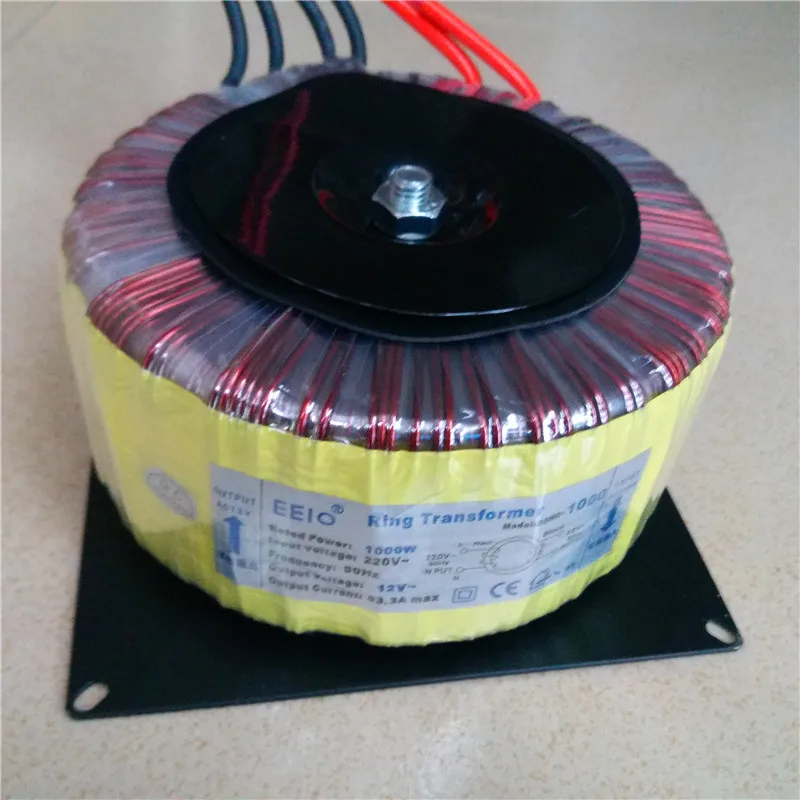 

12V tranformer 1000VA Toroidal transformer copper custom transformer 220V input 12V 83.3A Isolation transformer