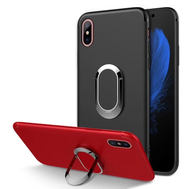 Матовый Магнитный чехол для iPhone Xs Max XR с вращающейся подставкой | Мобильные