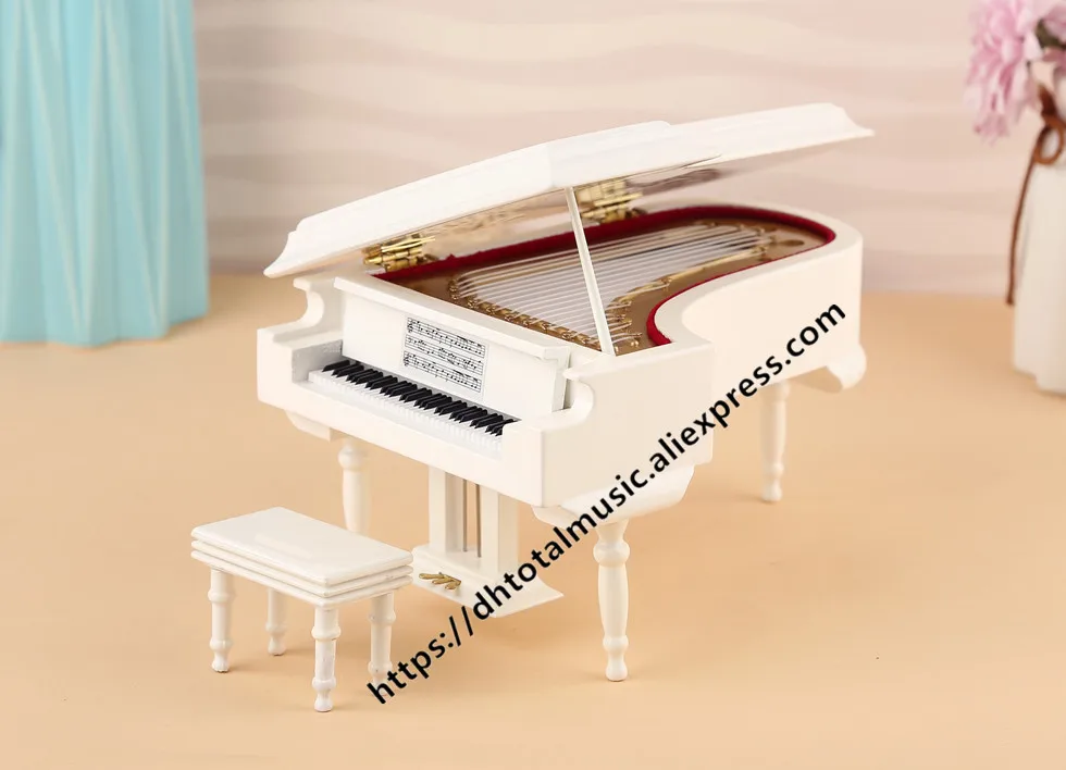 Dh миниатюрные пианино модель Реплика с Чехол Аксессуары для кукольного домика мини Пианино музыкальный инструмент украшения дисплей рождественские подарки