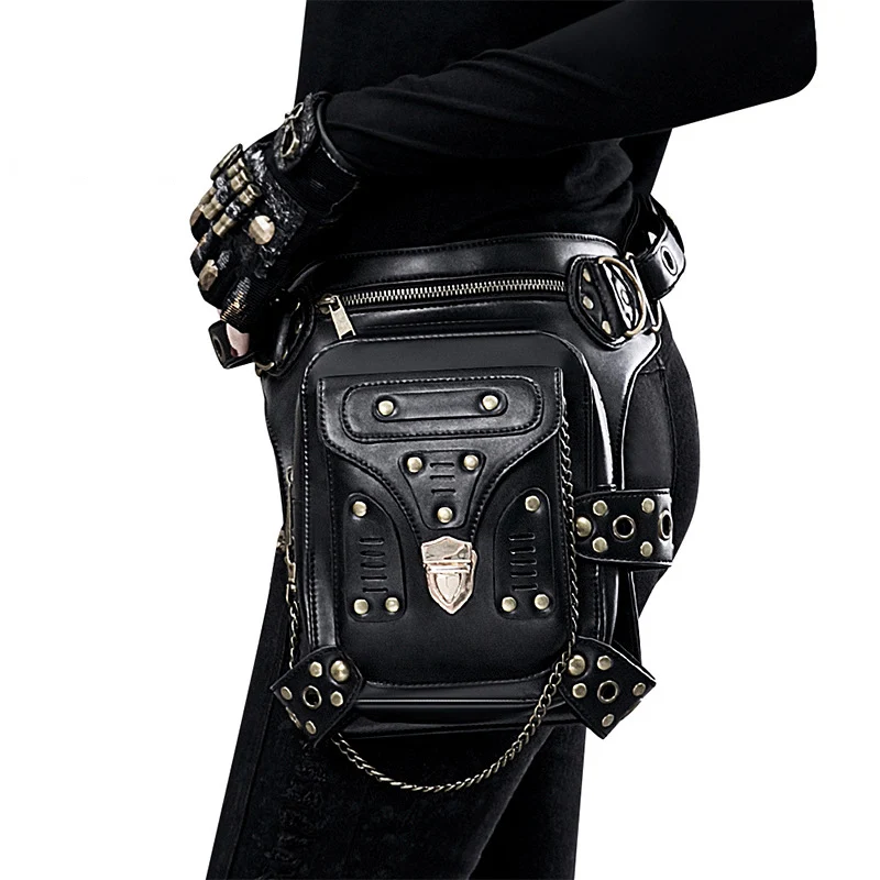

Steampunk Vintage Bag Steam Punk Retro Rock Gothic Retro bag Goth Purse Shoulder Waist Bags Packs Victorian Style Women Men leg
