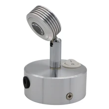 Перезаряжаемая лампа для шкафа, Вращающаяся круглая стеклянная лампа на окно, 1 Вт, 3 Вт, беспроводная лампа с акцентом, ювелирный счетчик часов, точечный светильник