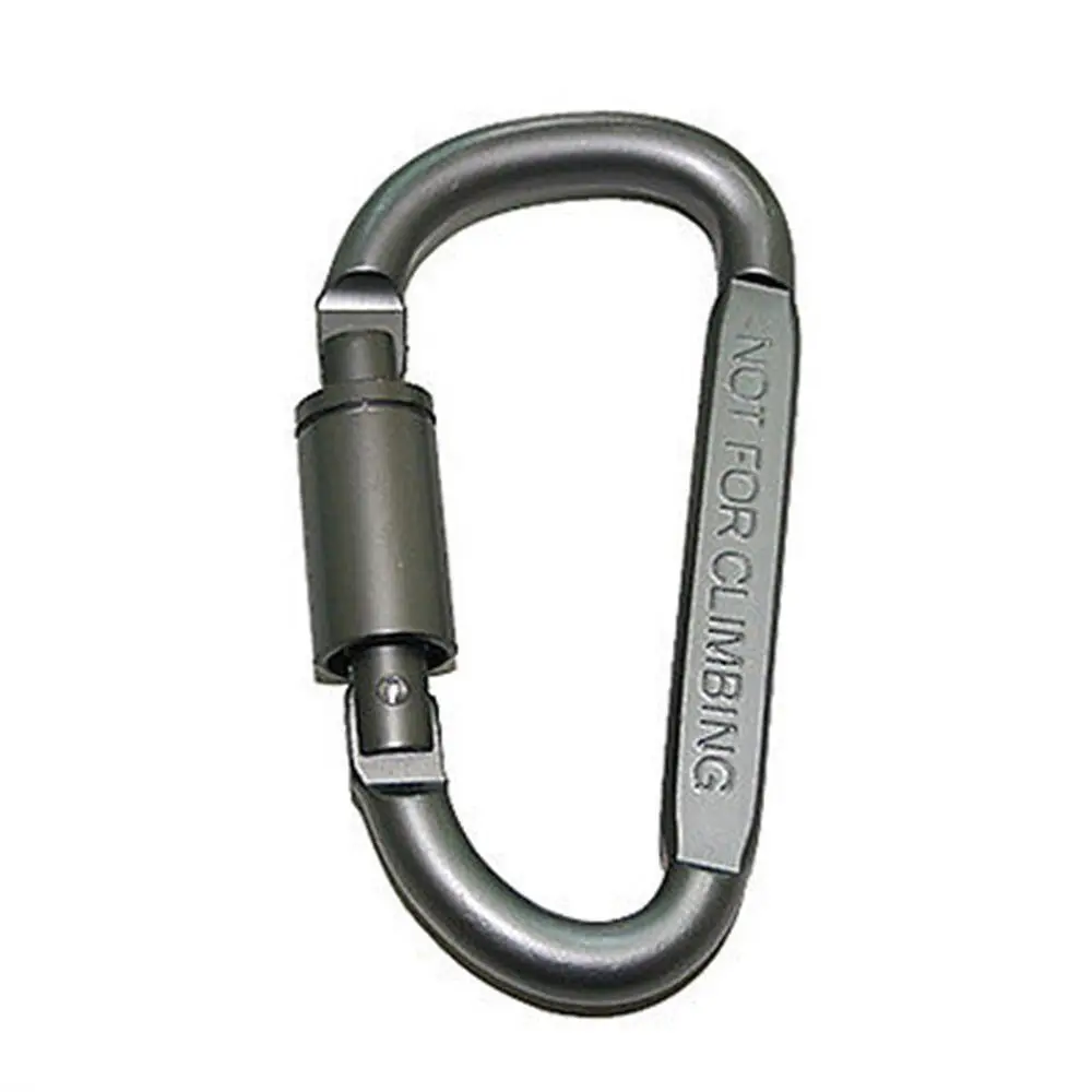 50pcs/lot D Shaped Locking Carabiner Snap Hook Keychain Outdoor Activities Aluminum Alloyin