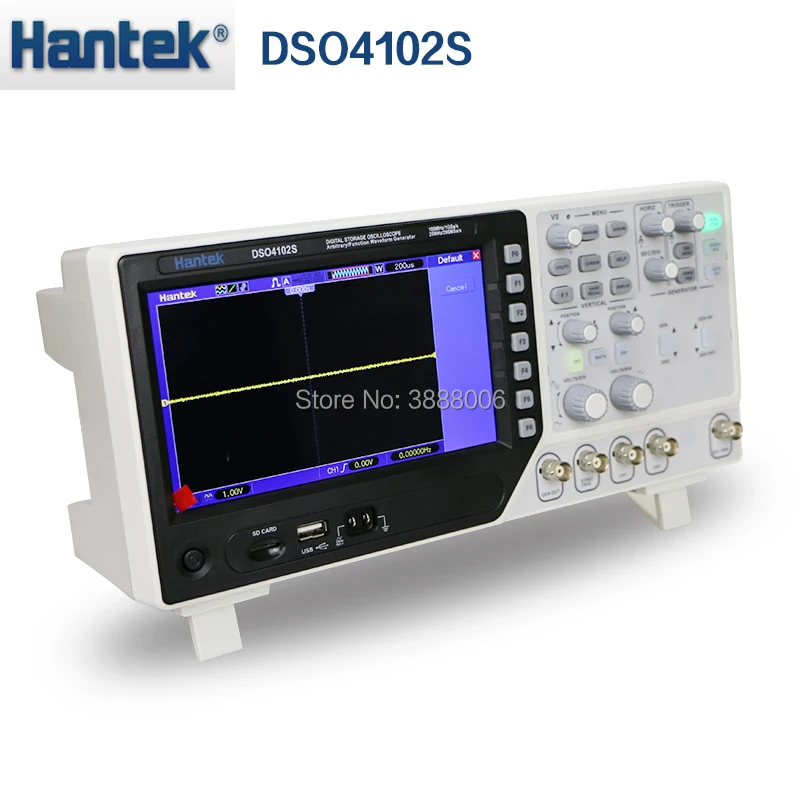 Hantek DSO4102S USB 2 канала 100 МГц цифровой осциллограф источник сигнала 1GSa/s произвольный/функциональный генератор сигналов