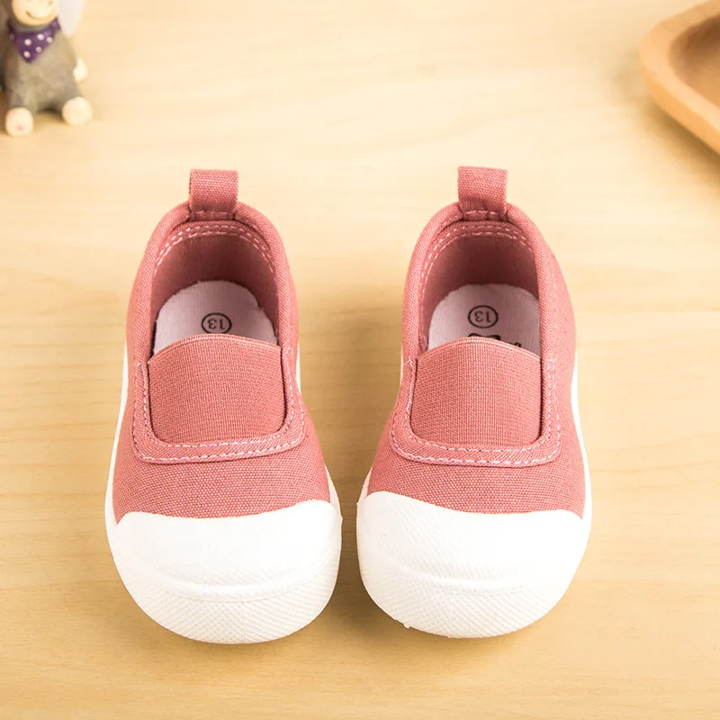 new 2016 spring children shoes canvas shoes boys girls shoes comfortable slip on casual sneakers soft sole baby flat shoes