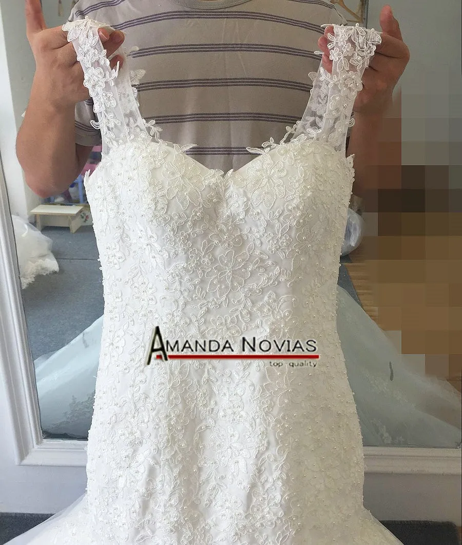 Высокое качество Кружева Русалка Свадебные платья Amanda Novias бренд