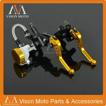 

Universal 7/8" Billet Brake Lever Master Cylinder With Reservoir + Cable Clutch Perch For Suzuki Street Bike Motorcycle