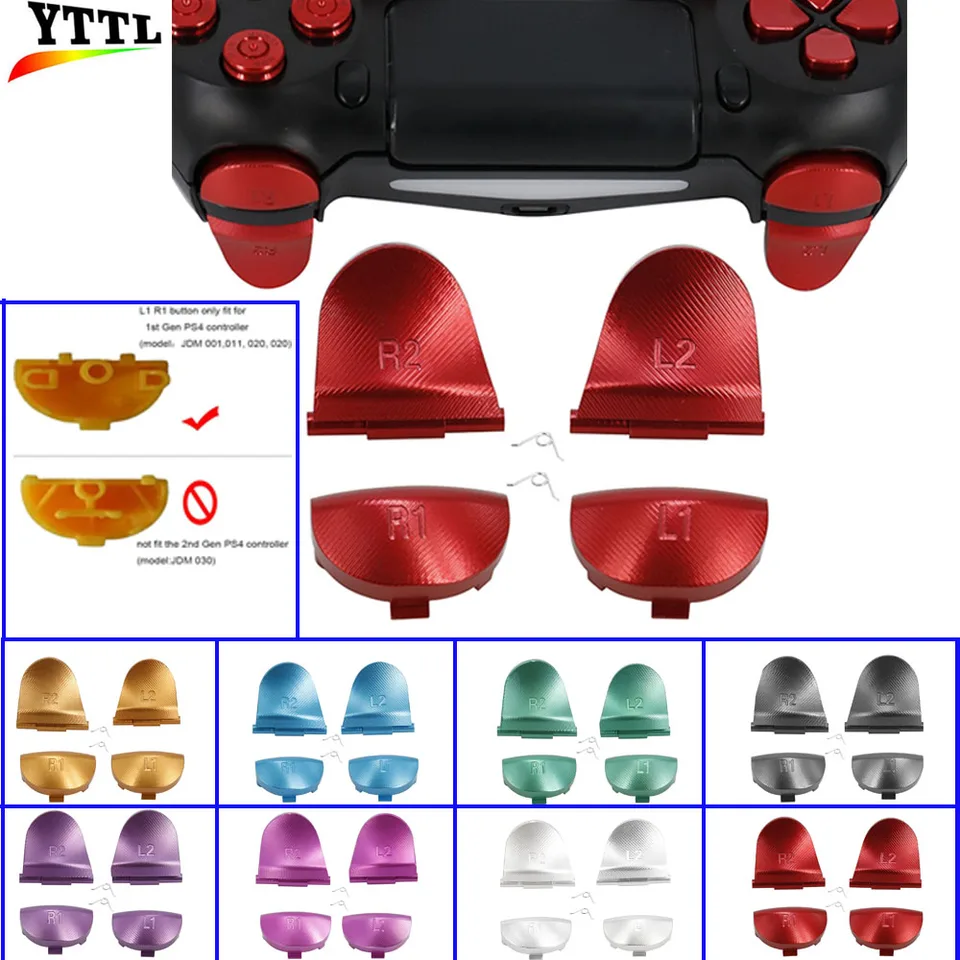 Yttl アルミニウム金属合金 L2 R2 トリガー L1 R1 トリガーボタン Ps4 コントローラジョイスティック交換アクセサリー Button Replacement Trigger Buttonbuttons Buttons Aliexpress