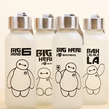 Baymax робот большой герой 6 мультфильм стеклянная бутылка Кубок для школьников 300 мл Малый матовое стекло чашки бутылки для детей