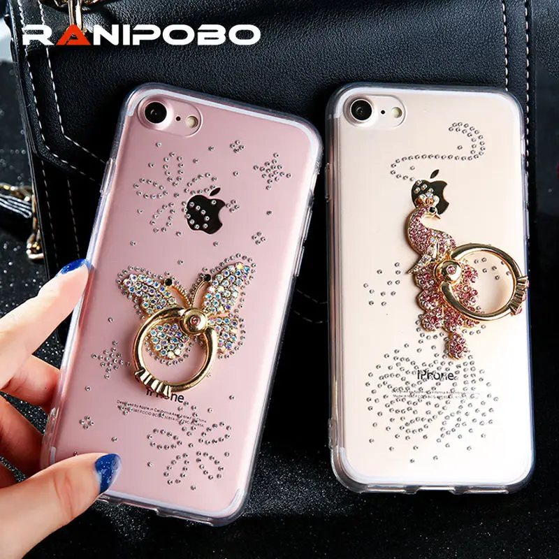 Diamond Crystal Bling butterfly Rhinestone with Finger