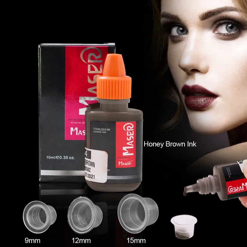 

Tattoo Inks Kit with Ink Cups Pigment Plant Extracts Permanent Makeup Microblading Eyebrow Beauty Tools Supplies Paint Non-toxic