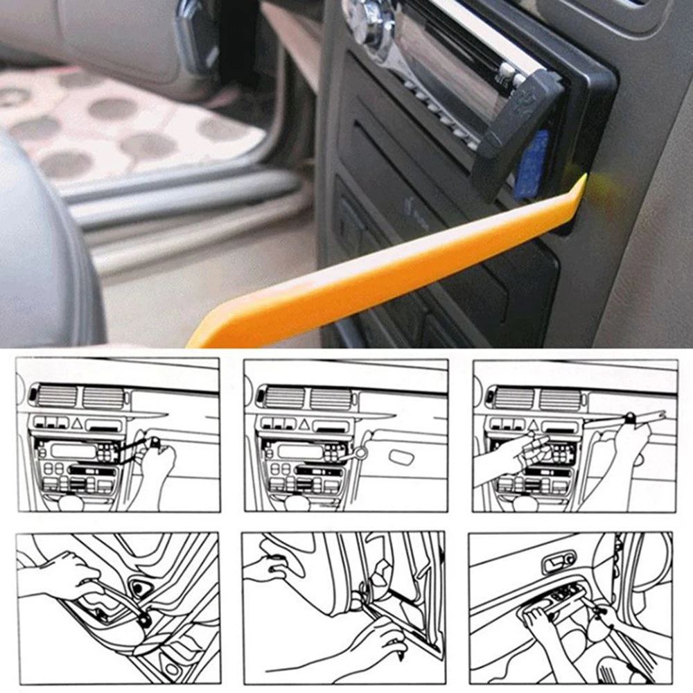 4pcs/set Automobile Radio Panel Door Clip Trim Dash Removal Installer Pry Repair Tool Set Car Panel Removal Tools DIY Repairing