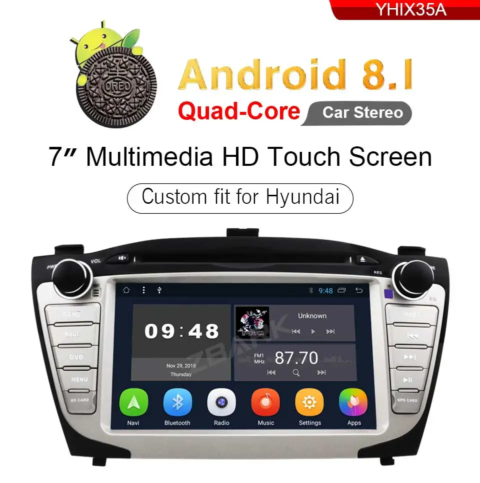 Discount 7" Android 8.1 Oreo OS Car DVD Multimedia GPS Radio for Hyundai Tucson 2009-2015 & Hyundai ix35 2009-2015 YHIX35A 0