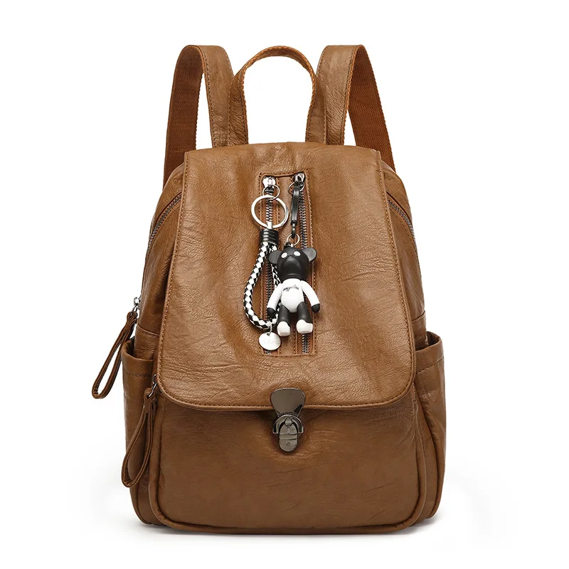 

2018 new Genuine cow skin leather women casual small packet preppy style girls rucksacks female shopping bags ladies backpacks