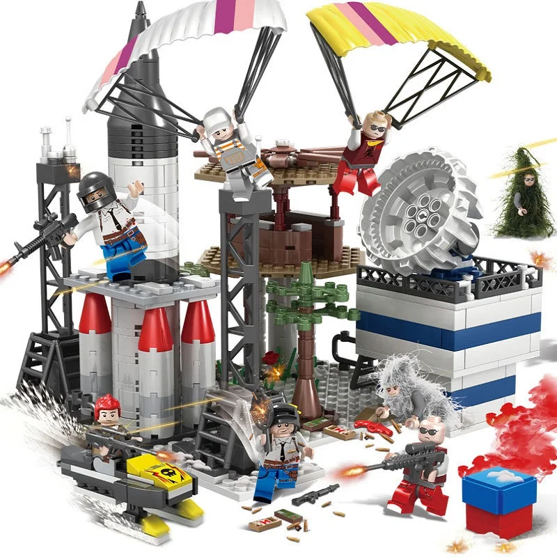 

Player Unknown's Battlegrounds Legoing building blocks DIY Mini Military air base Educational block Toy for children