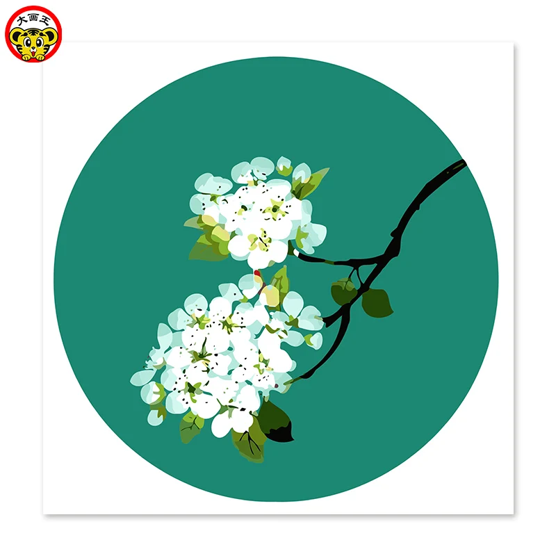 

painting by numbers art paint by number White flower flowers Draw on canvas Digital Painting Famous paintings Abstract painting