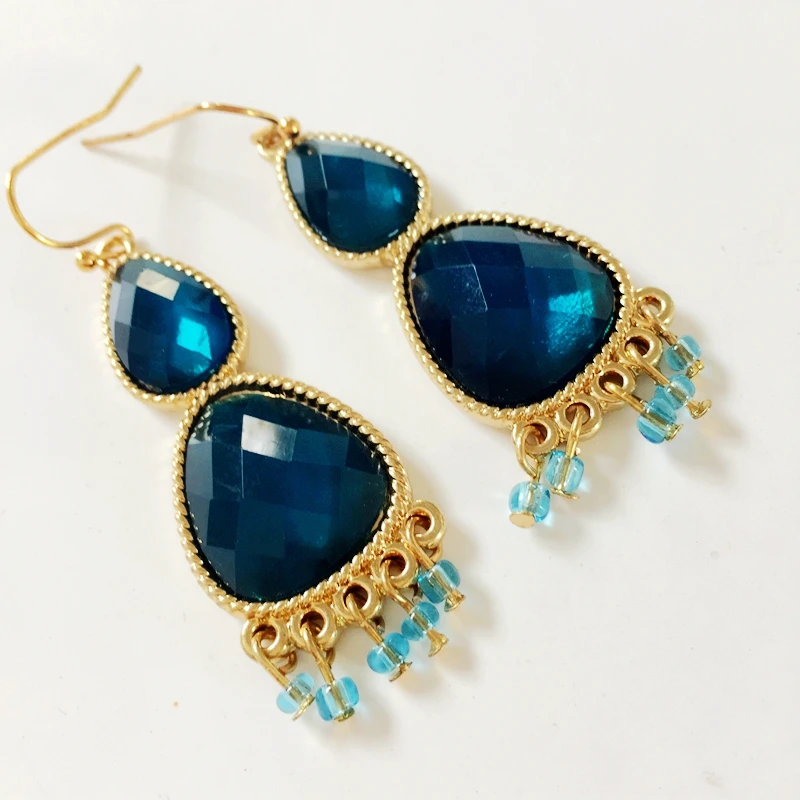

Free Shipping Blue Fashion Elegant Sweet Earring